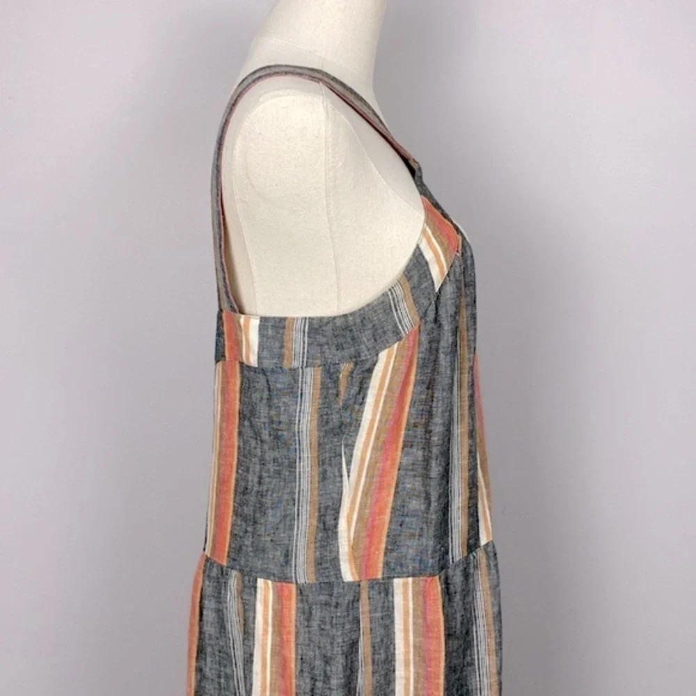 joie Rosabel Halter 100% Linen Tiered Maxi Dress Nordstrom size medium - Picture 7 of 16